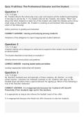 COSC 604 QUIZ MODULE 3 - QUIZ- PROETHICA- THE PROFESSIONAL EDUCATOR AND THE STUDENT QUESTIONS AND ANSWERS &vert; FULLY SOLVED