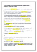 AAPC Official CPC Certification Study Guide Notes with actual &NewLine;questions and verified answers