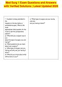 Med Surg 1 Exam Questions and Answers&NewLine;with Verified Solutions &vert; Latest Updated 2026