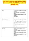 med surg II midterm Exam Questions and&NewLine;Answers with Verified Solutions &vert; Latest&NewLine;Updated 2026