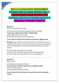WGU C175&sol;D426 DATA MANAGEMENT &NewLine;FOUNDATIONS OA EXAM NEWEST 2026 &mdash; &NewLine;ACTUAL EXAM 2 Latest Versions &vert; 300 &NewLine;Questions with Correct Detailed Answers & &NewLine;Rationales&mdash; Already Graded A&plus; 