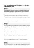 COSC 604 PROETHICA ETHICAL DECISION MAKING &vert; WITH COMPLETE SOLUTIONS &vert; LATEST UPDATE