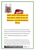 AHIP 2025 Final Exam &ndash; Medicare Training &vert; 2026 &vert; Complete exam questions with answers and illustrations