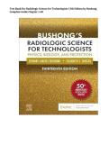 Test Bank For Radiologic Science for Technologists 13th Edition by Stewart C&period; Bushong&comma; Elizabeth Shields &lpar;Complete Guide Chapter 1-40&rpar;