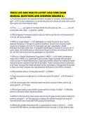 TEXAS LIFE AND HEALTH LATEST 2026 CORE EXAM MANUAL QUESTIONS AND ANSWERS GRADED