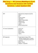 Med Surg 1 - W3 &lpar;Urinary&sol;MaleRepro&rpar; Exam&NewLine;Questions and Answers with Verified&NewLine;Solutions &vert; Latest Updated 2026