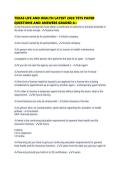 TEXAS LIFE AND HEALTH LATEST 2026 TETS PAPER QUESTIONS AND ANSWERS GRADED A&period;pdf