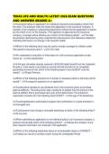 TEXAS LIFE AND HEALTH LATEST 2026 EXAM QUESTIONS AND ANSWERS GRADED A&period;pdf