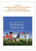 Test Bank for Essentials of Pediatric Nursing 3th Edition By Theresa Kyle&comma; Susan Carman 