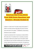 American Red Cross ACLS Final 2026 Exam Questions and Answers &ndash; Advanced Cardiovascular Life Support &lpar;ACLS&rpar; &ndash; Complete Exam Questions with Answers