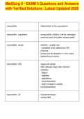 MedSurg II - EXAM 3 Questions and Answers&NewLine;with Verified Solutions &vert; Latest Updated 2026