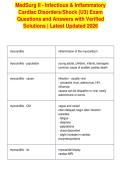 MedSurg II - Infectious & Inflammatory&NewLine;Cardiac Disorders&sol;Shock &lpar;U3&rpar; Exam&NewLine;Questions and Answers with Verified&NewLine;Solutions &vert; Latest Updated 2026&NewLine;