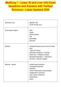 MedSurg 1 - Lower GI and Liver &lpar;U4&rpar; Exam&NewLine;Questions and Answers with Verified&NewLine;Solutions &vert; Latest Updated 2026&NewLine;
