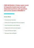 CMN 548 Module 3 Study Latest recent & frequently tested exam and well elaborated questions with questions and correct answers GRADED A&plus;&period;
