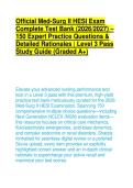 Official Med-Surg II HESI Exam Complete Test Bank 2026&sol;2027 &vert; 150 Q&As & Rationales Level 3 Guide