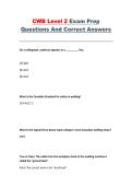 CWB Level 2 Exam Prep &ndash; Practice Questions with Correct Answers