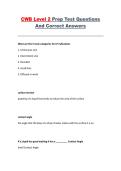 CWB Level 2 Prep Test &ndash; Practice Questions with Correct Answers