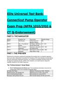 2026&sol;2027 Elite Universal Test Bank&colon; Connecticut Pump Operator Exam Prep & Q-Endorsement &lpar;NFPA 1010&sol;1910&rpar; - 44&plus; Q&A