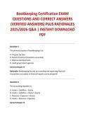 Bookkeeping Certification EXAM QUESTIONS AND CORRECT ANSWERS &lpar;VERIFIED ANSWERS&rpar; PLUS RATIONALES 2025&sol;2026 Q&A &vert; INSTANT DOWNLOAD PDF