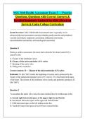 NSG 3160 Health Assessment Exam 3 &mdash; Practice &NewLine;Questions&comma; Questions with Correct Answers & &NewLine;Detailed Rationales Updated for 2026 &vert; Based on &NewLine;Jarvis & Galen College Curriculum 