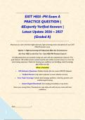 EXIT HESI -PN Exam A PRACTICE QUESTION &vert; &Expertly Verified Answers &vert; Latest Update 2026 &ndash; 2027 &lpar;Graded A&rpar;&NewLine;