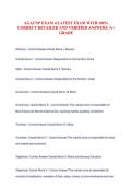 THE AGACNP EXAM 4&sol;LATEST EXAM WITH 100&percnt; CORRECT DETAILED AND VERIFIED ANSWERS &sol;A&plus; GRADED