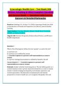 Gynecologic Health Care &ndash; Test Bank &lpar;4th &NewLine;Edition&comma; Schuiling & Likis&rpar; Complete Question &NewLine;and Answer Bank &mdash;  Questions with Correct &NewLine;Answers & Detailed Rationales