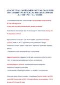 THE AGACNP EXAM &sol;LATEST EXAM WITH 100&percnt; CORRECT DETAILED AND VERIFIED ANSWERS &sol;A&plus; GRADED