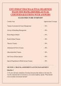 EMT FISDAP TRAUMA & FINAL READINESS &NewLine;EXAM TEST BANK &lpar;2025&sol;2026&rpar; ACTUAL &NewLine;CERTIFIED QUESTIONS WITH ANSWERS 