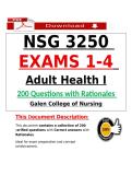 NSG 3250 Exams 1-4 &ndash; &lpar;2026&rpar; Actual Questions & Answers &lpar;Galen&rpar; 100&percnt; Guarantee Pass