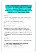 AHIMA CDIP &lpar;CERTIFIED DOCUMENTATION &NewLine;INTEGRITY PRACTITIONER&rpar; EXAM Complete &NewLine;Test Bank &mdash; Questions with Correct Answers & &NewLine;Detailed Rationales Updated for 2025&sol;2026 &vert; Aligned &NewLine;with AHIMA CDIP Exam Content Outline 