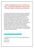 FLORIDA UNDERGROUND UTILITY CONTRACTOR &NewLine;EXAM - 320 PRACTICE QUESTIONS WITH MULTIPLE &NewLine;CHOICES&comma; CORRECT ANSWERS AND RATIONALES