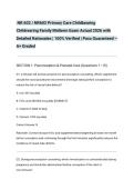  NR 602 &sol; NR602 Primary Care Childbearing Childrearing Family Midterm Exam Actual 2026 with Detailed Rationales &vert; 100&percnt; Verified &vert; Pass Guaranteed &ndash; A&plus; Graded