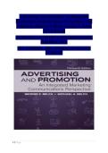 Advertising and Promotion&colon; An Integrated Marketing Communications Perspective&comma; 13th Edition &vert; Complete Test Bank &vert; Verified Questions & Answers &vert; Exam Prep Study Guide by Michael A&period; Belch & George E&period; Belch