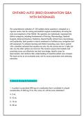 ONTARIO AUTO &lpar;RIBO&rpar; EXAMINATION Q&A &NewLine;WITH RATIONALES