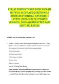 RELIAS DYSRHYTHMIA BASIC B EXAM WITH 35 ACCURATE QUESTIONS & ANSWERS &lpar;VERIFIED ANSWERS&rpar; &vert; LATEST &lpar;2026&sol;2027&rpar; UPDATED VERSION &vert; 100&percnt; GUARANTEED PASS &lbrace;JUST RELEASED&rcub;