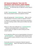 NY General Adjuster Test &lpar;10-70&rpar; Questions and Answers 2026 Update&period;