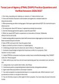 Texas Law of Agency &lpar;Final Exam&rpar; Practice Questions and Verified Answers 2026&sol;2027 &vert; Complete Real Estate Licensing Exam Study Guide