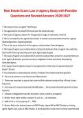 Real Estate Exam&colon; Law of Agency Study with Possible Questions and Revised Answers 2026&sol;2027 &vert; Complete Real Estate Licensing Exam Study Guide