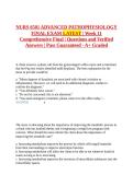 NURS 6501 ADVANCED PATHOPHYSIOLOGY FINAL EXAM LATEST &vert; Week 11 Comprehensive Final &vert; Questions and Verified Answers &vert; Pass Guaranteed - A&plus; Graded
