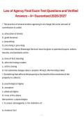 Law of Agency Final Exam Test Questions and Verified Answers &ndash; 2026&sol;2027 &vert; Complete Real Estate Licensing Exam Study Guide