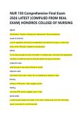 NUR 150 Comprehensive Final Exam &NewLine;2026 LATEST &vert;COMPLIED FROM REAL &NewLine;EXAM&vert; HONDROS COLLEGE OF NURSING 