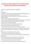 Aceable Law of Agency Review Exam Test with Possible Questions and Verified Answers 2026&sol;2027 &vert; Complete Real Estate Licensing Exam Study Guide