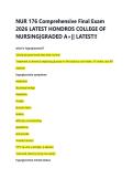 NUR 176 Comprehensive Final Exam &NewLine;2026 LATEST HONDROS COLLEGE OF &NewLine;NURSING&vert;GRADED A&plus;&vert;&vert; LATEST&excl;&excl; 