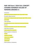 NUR 180 Exam 2 2026 FULL CONCEPT &NewLine;COVERED HONDROS COLLEGE OF &NewLine;NURSING &vert;GRADED A&plus;