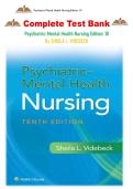 Complete Test Bank For&NewLine;Psychiatric-Mental Health Nursing Edition&colon; 10&NewLine;By SHEILA L&period; VIDEBECK&NewLine;