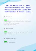 NSG 554&sol; NSG554 Exam 1 &ndash; Nurse Practitioners in Primary Care I Review&vert; Wilkes &lpar;Latest 2026&sol; 2027 Update&rpar; 100&percnt; Verified Questions & Answers &vert; Grade A&NewLine;
