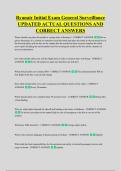 Ryanair Initial Exam General Surveillance &NewLine;UPDATED ACTUAL QUESTIONS AND &NewLine;CORRECT ANSWERS