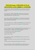 NUR 354 Exam 1 UPDATED ACTUAL &NewLine;QUESTIONS AND CORRECT ANSWERS