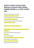 NURS 611 EXAM 2 ACTUAL EXAM &NewLine;MARYVILLE COLLEGE TAKEN SPRING&NewLine;SUMMER GRADED A&plus;&vert;&vert; LATEST UPDATE &NewLine;2026 
